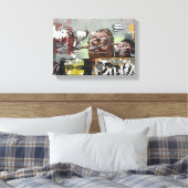 Mah Coza Graffiti Single Print Leinwanddruck (Insitu (Schlafzimmer))