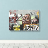 Mah Coza Graffiti Single Print Leinwanddruck (Insitu (Holzboden))