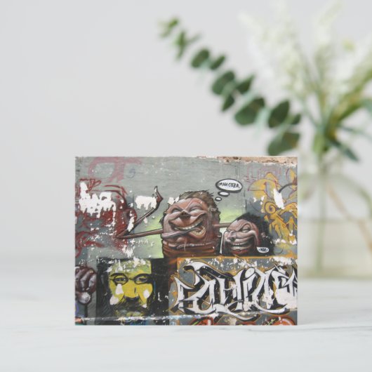 Mah coza, Graffiti, Spanien Postkarte (Stehend Vorderseite)