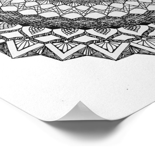 Mah Inspiriert Mandala Poster (Ecke)