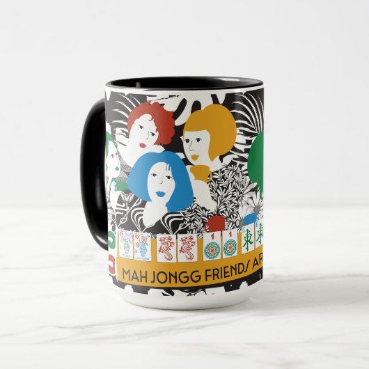 Mah Jong Friends Tasse (Vorderseite Links)