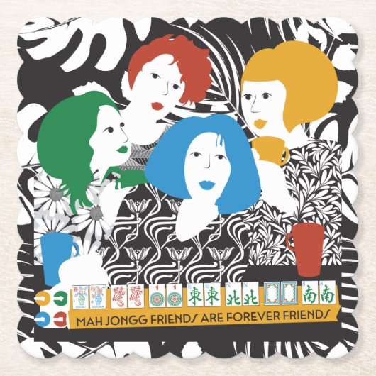 Mah Jong Friends Untersetzer (Vorderseite)
