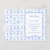 Mah Jong Game Einladung Postkarte (Vorderseite)