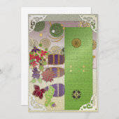 Mah Jong Green Table Flat Card Einladung (Vorne/Hinten)