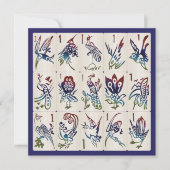 Mah Jong One Bams Flat Card Einladung (Vorderseite)