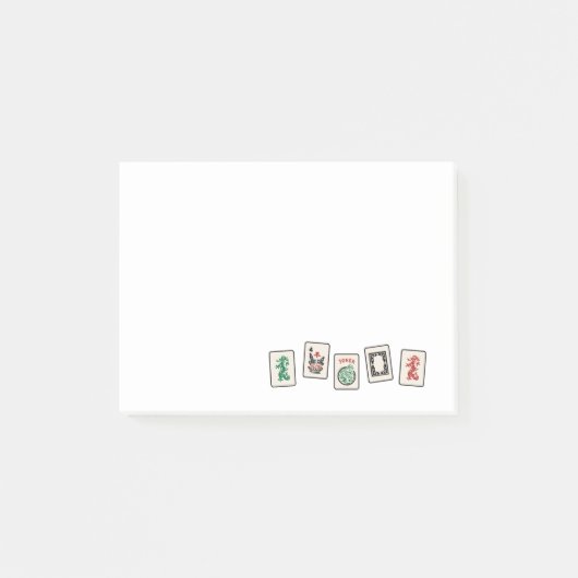 Mah Jong Post-It 3 x 4 Inch Post-it Klebezettel (Vorderseite)