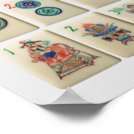 Mah-Jong-Set-Poster Poster (Ecke)