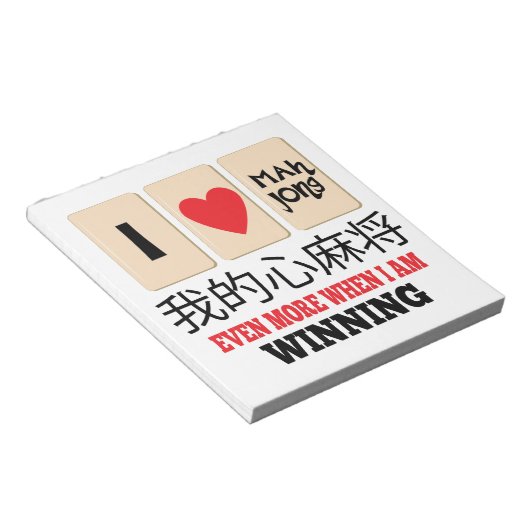 Mah Jong & WInning Notizblock (angewinkelt)