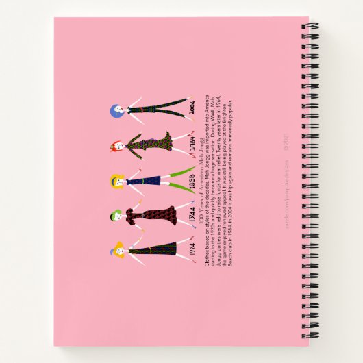 Mah Jongg 100 Jahre Notebook Notizblock (Rückseite)