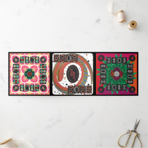 Mah Jongg 2025 Trifold Card Dreifach-gefaltete Programmkarte