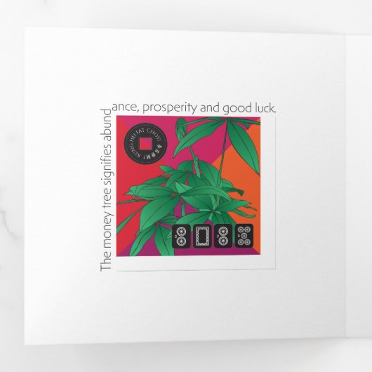 Mah Jongg 2025 Trifold Card Dreifach-gefaltete Programmkarte (Innen Erste Seite)