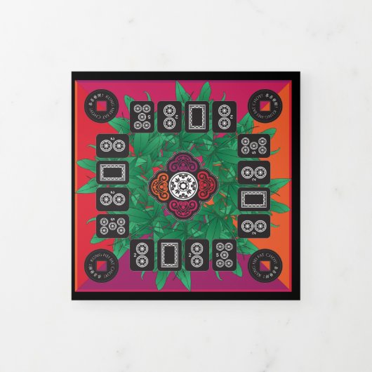 Mah Jongg 2025 Trifold Card Dreifach-gefaltete Programmkarte (Cover)