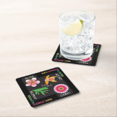 Mah Jongg 4 Blume Untersetzer (Vor Ort)