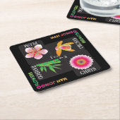 Mah Jongg 4 Blume Untersetzer (angewinkelt)