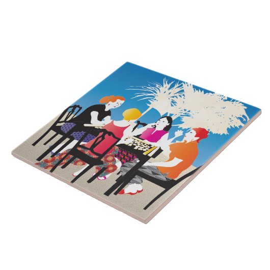 Mah Jongg Alfresco2 Fliese (Seite)