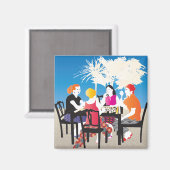 Mah Jongg Alfresco2 Magnet (Vorderseite/Rückseite)