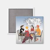 Mah Jongg Alfresco Magnet (Vorderseite/Rückseite)