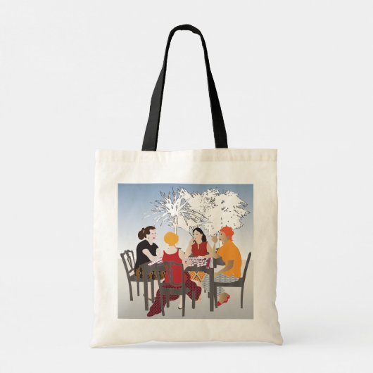 Mah Jongg Alfresco Tote Bag Tragetasche (Rückseite)