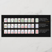 Mah Jongg American Tiles Card Menükarte (Rückseite)