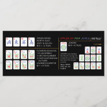 Mah Jongg American Tiles Card