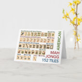 Mah Jongg American Tiles Karte (Gelbe Blume)