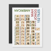 Mah Jongg American Tiles Magnetkarte (Vorne/Hinten)