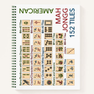 Mah Jongg American Tiles Notizblock