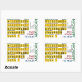 Mah Jongg American Tiles Stickers (Blatt)