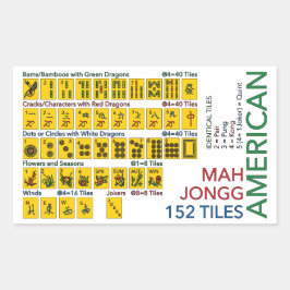 Mah Jongg American Tiles Stickers
