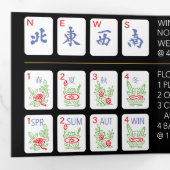 Mah Jongg American Tiles Trifold Card Dreifach Gefaltete Karte (Innen Erste Seite)