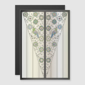 Mah Jongg Art Deco Magnet Card (Vorne/Hinten)