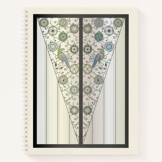 Mah Jongg Art Deco Notebook Notizblock (Vorderseite)