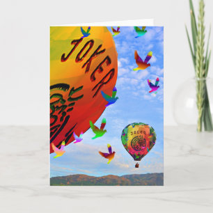 Mah Jongg Balloon Notecard Karte