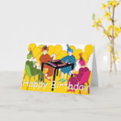 Mah Jongg Balloons Geburtstagkarte Karte (Gelbe Blume)