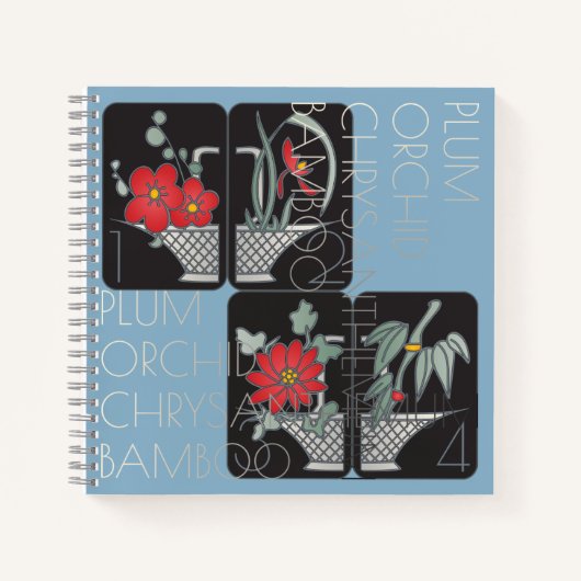 Mah Jongg Basket-Notebook Notizblock (Vorderseite)