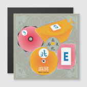 Mah Jongg Bettors Magnet Card (Vorne/Hinten)