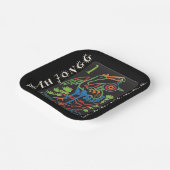 Mah Jongg Bird Greetings Paper Tellers Pappteller (Gewinkelt)