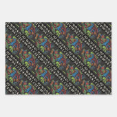 Mah Jongg Bird Greetings Wrapping Paper Geschenkpapier Set (Vorderseite 3)
