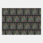 Mah Jongg Bird Greetings Wrapping Paper Geschenkpapier Set (Vorderseite 2)