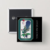 Mah Jongg Bird Holiday Button (Vorne & Hinten)