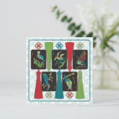 Mah Jongg Bird Tassels Flat Card (Stehend Vorderseite)