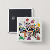 Mah Jongg Birds Button (Vorne & Hinten)