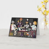 Mah Jongg Birds Grußkarte Karte (Gelbe Blume)