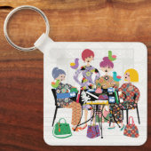 Mah Jongg Birds Schlüsselanhänger (Vorderseite)