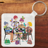 Mah Jongg Birds Schlüsselanhänger (Rückseite)