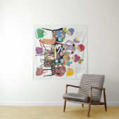 Mah Jongg Birds Tapestry Wandteppich (Beispiel (Horizontal))