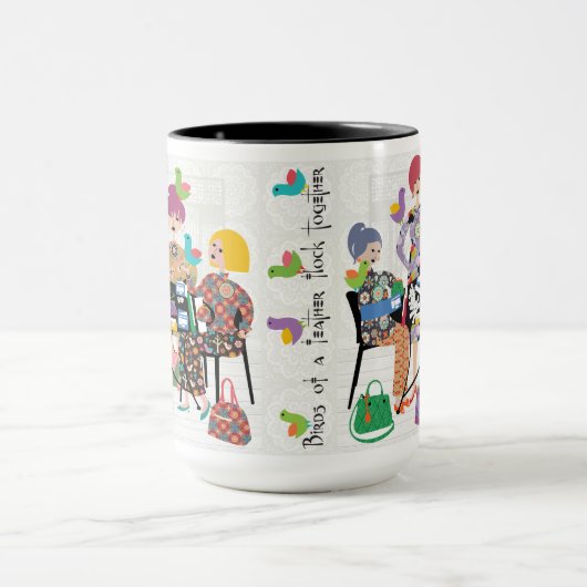 Mah Jongg Birds Tasse (Zentrum)