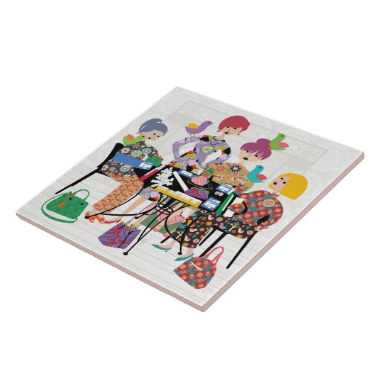 Mah Jongg Birds Tile Fliese (Seite)