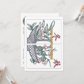 Mah Jongg Birthday Basket Card Karte (Vorderseite/Rückseite Beispiel)