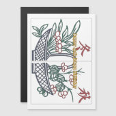 Mah Jongg Birthday Basket Card Magnetkarte (Vorne/Hinten)